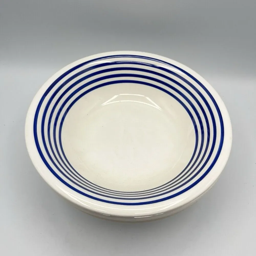 Pier 1 Blue Striped Bowls - Set of 3